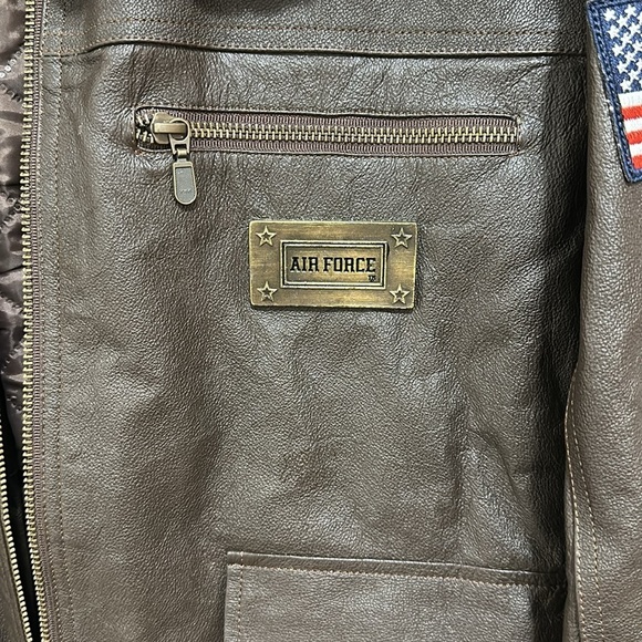 The Bradford Exchange Air Force Leather Flight Jacket size L - Picture 3 of 9